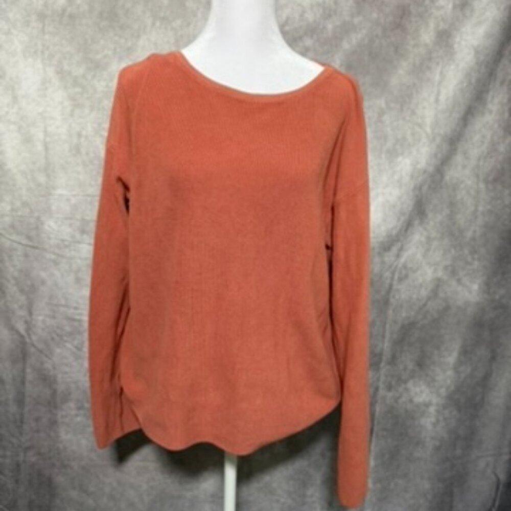 Banana Republic Boatneck Sweater Relaxed Fit Pink Ribbed Medium Women's